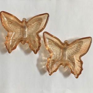 *SOLD* Carnival Glass Butterfly Ashtray/Dishes